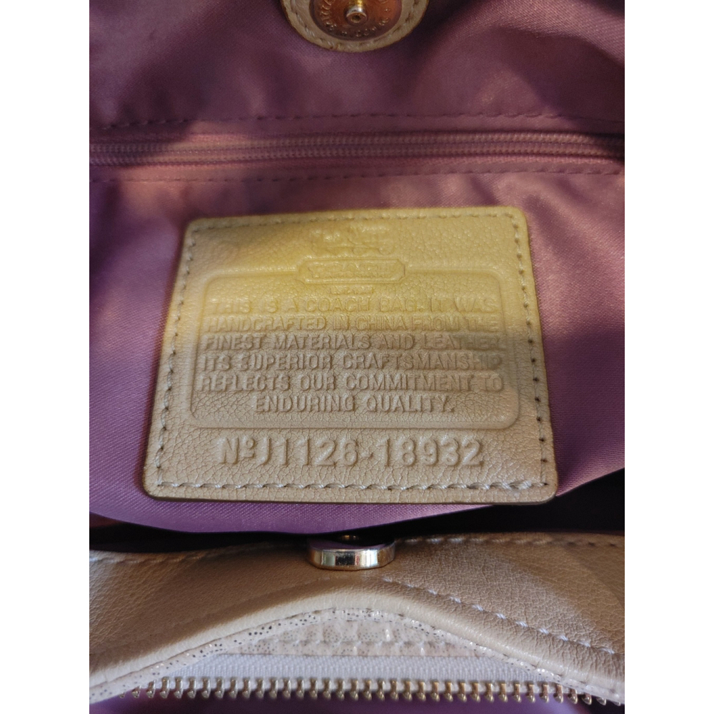 Coach Madison Maggie Hobo Bag/Poppy Wristlet Embossed Leather Metallic Gold W OS - Picture 10 of 10